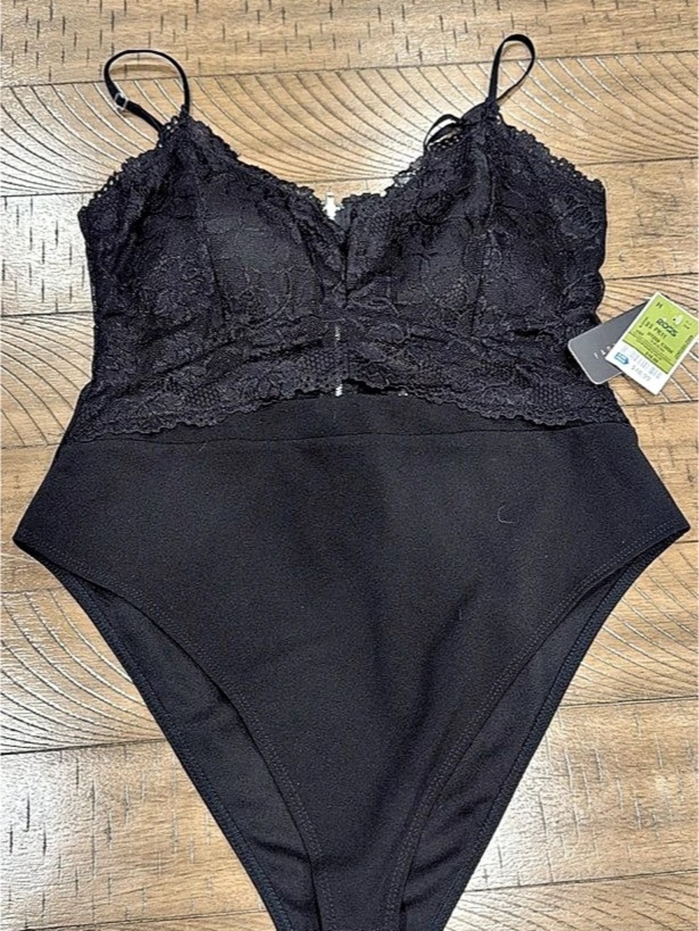 Faded rose Black Lace One-Piece Size xl NWT